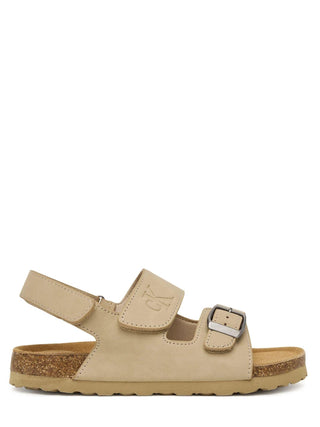 Calvin Klein Jeans sandali bambino con velcro beige