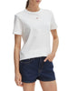 Calvin Klein Jeans T-shirt manica corta donna in jersey bianco