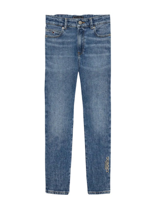 Tommy Hilfiger jeans bambino gamba slim lavaggio blu