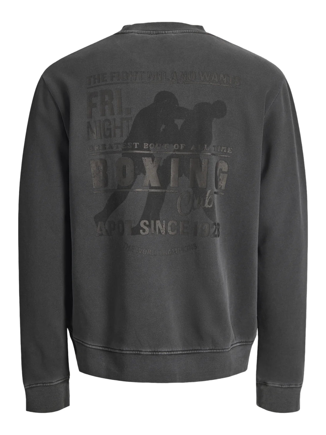 Jack&Jones felpa uomo Apot grigio antracite