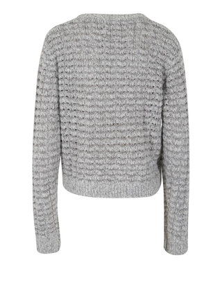 Yes Zee maglia misto lana con dettagli lurex grigio M082-IZ00 0846 YES-ZEE