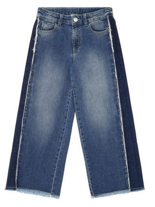 Please jeans bambina gamba larga lavaggio blu PH44012G78 1670 PLEASE KID
