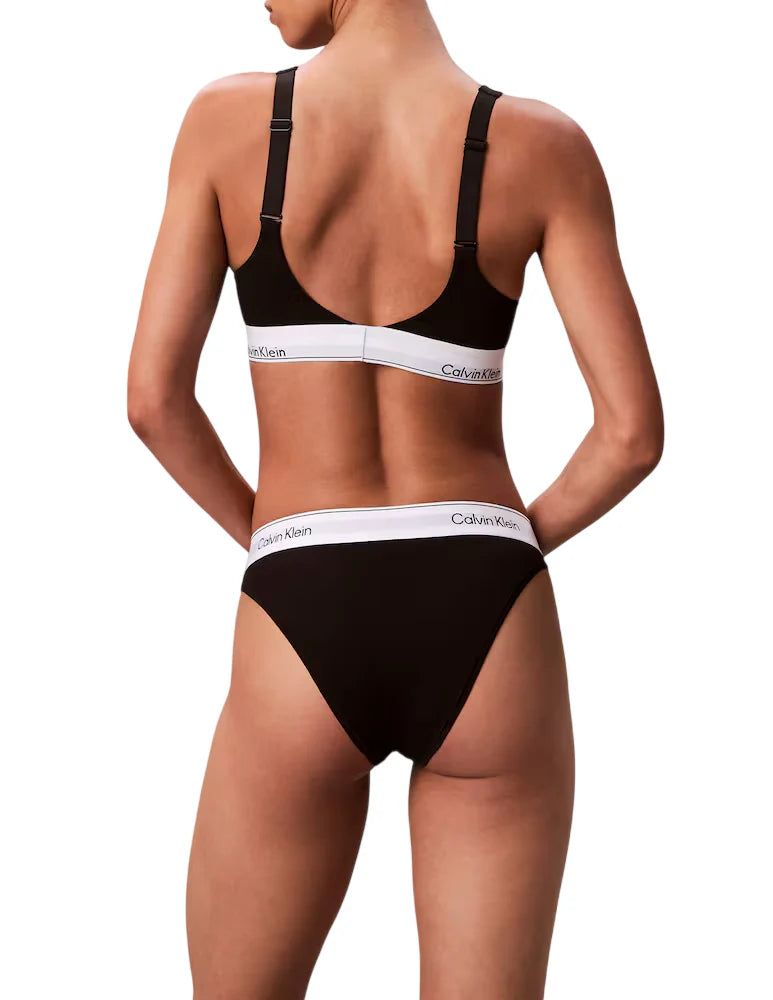 Calvin Klein reggiseno donna con fascia logata nero