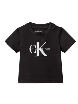 Calvin Klein Jeans T-shirt unisex neonato manica corta nero