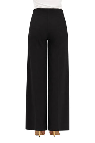 Vicolo pantaloni palazzo in tessuto crepe nero