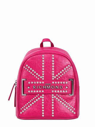 John Richmond zaino bambina Singoli in ecopelle con strass fucsia