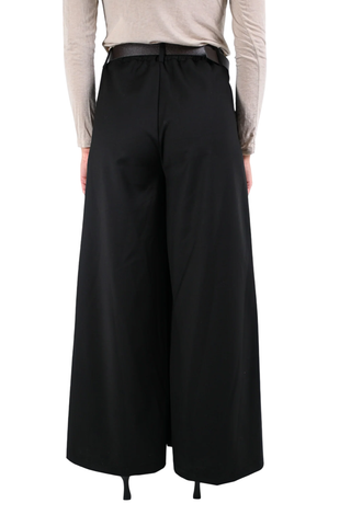 Haveone pantaloni palazzo con pinces nero PVE-P274 NERO HAVEONE