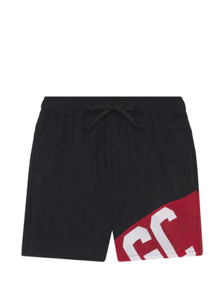 Gcds boxer mare bambino con stampa iconica nero