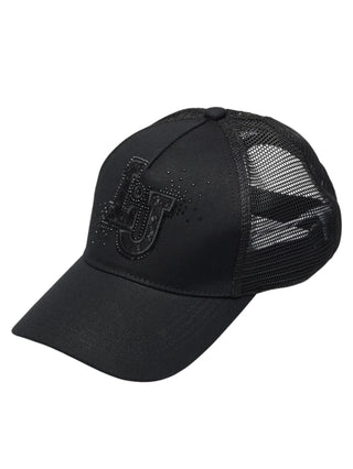 Liu Jo cappello con visiera logo strass nero