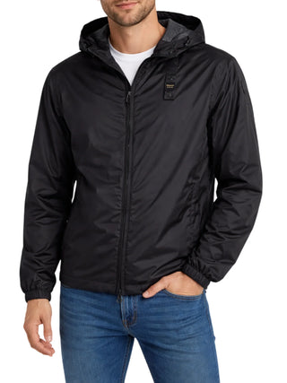 Blauer giubbino leggero antivento uomo con cappuccio Carruth nero