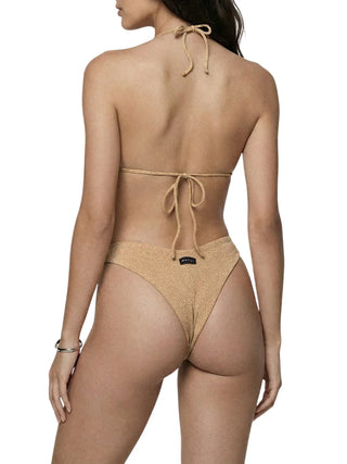 Me Fui bikini top triangolo donna lurex oro