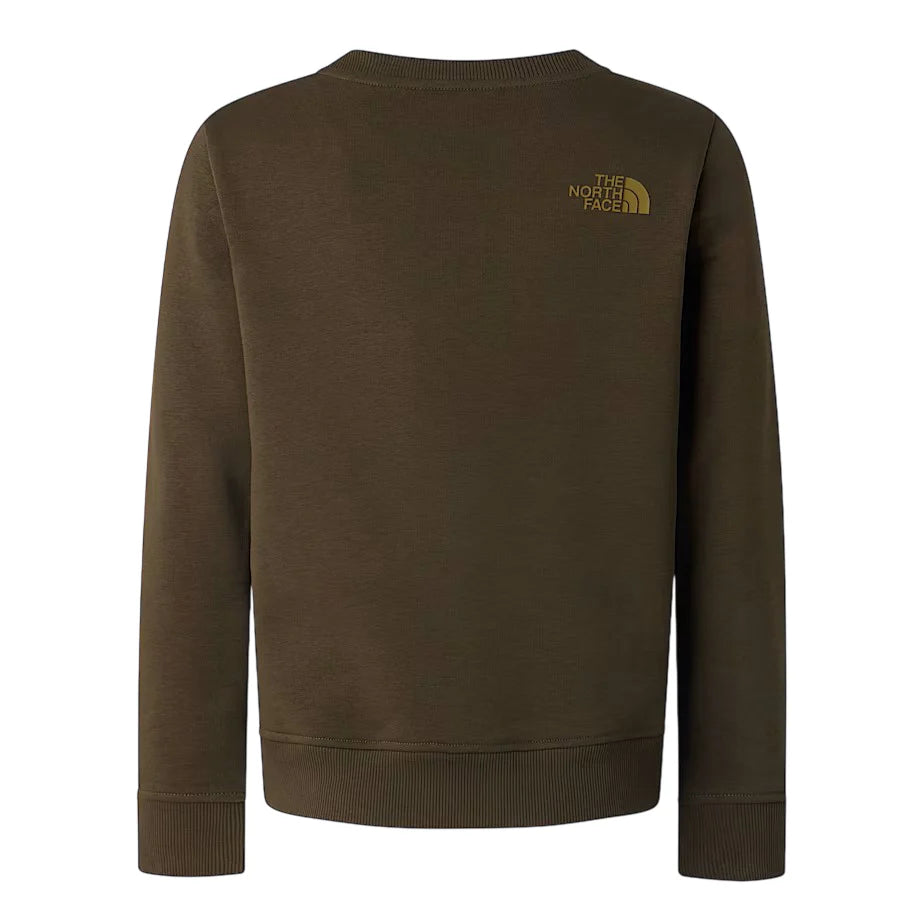 The North Face felpa unisex bambino con logo verde militare