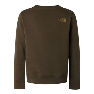The North Face felpa unisex bambino con logo verde militare