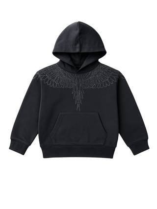 County of Milan felpa con cappuccio dettagli strass nero