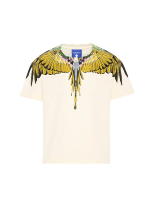 County of Milan T-shirt manica corta bambino stampa iconica panna