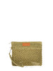 Me Fui pochette donna in rafia crochet verde