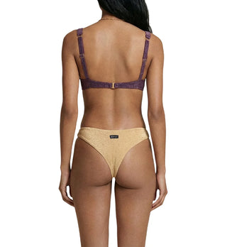Me Fui slip mare lurex donna oro
