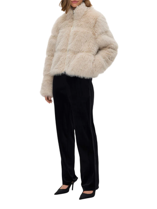 Vero Moda pelliccia ecologica donna ecrù 10336121 PUMICE STONE VERO MODA 