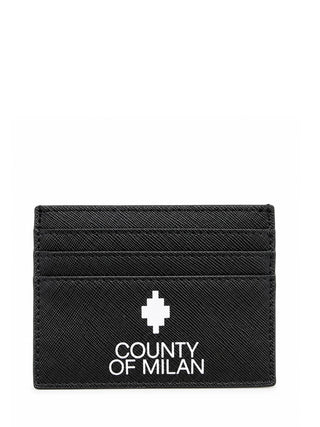 County of Milan portacarte uomo in ecopelle saffiano nero