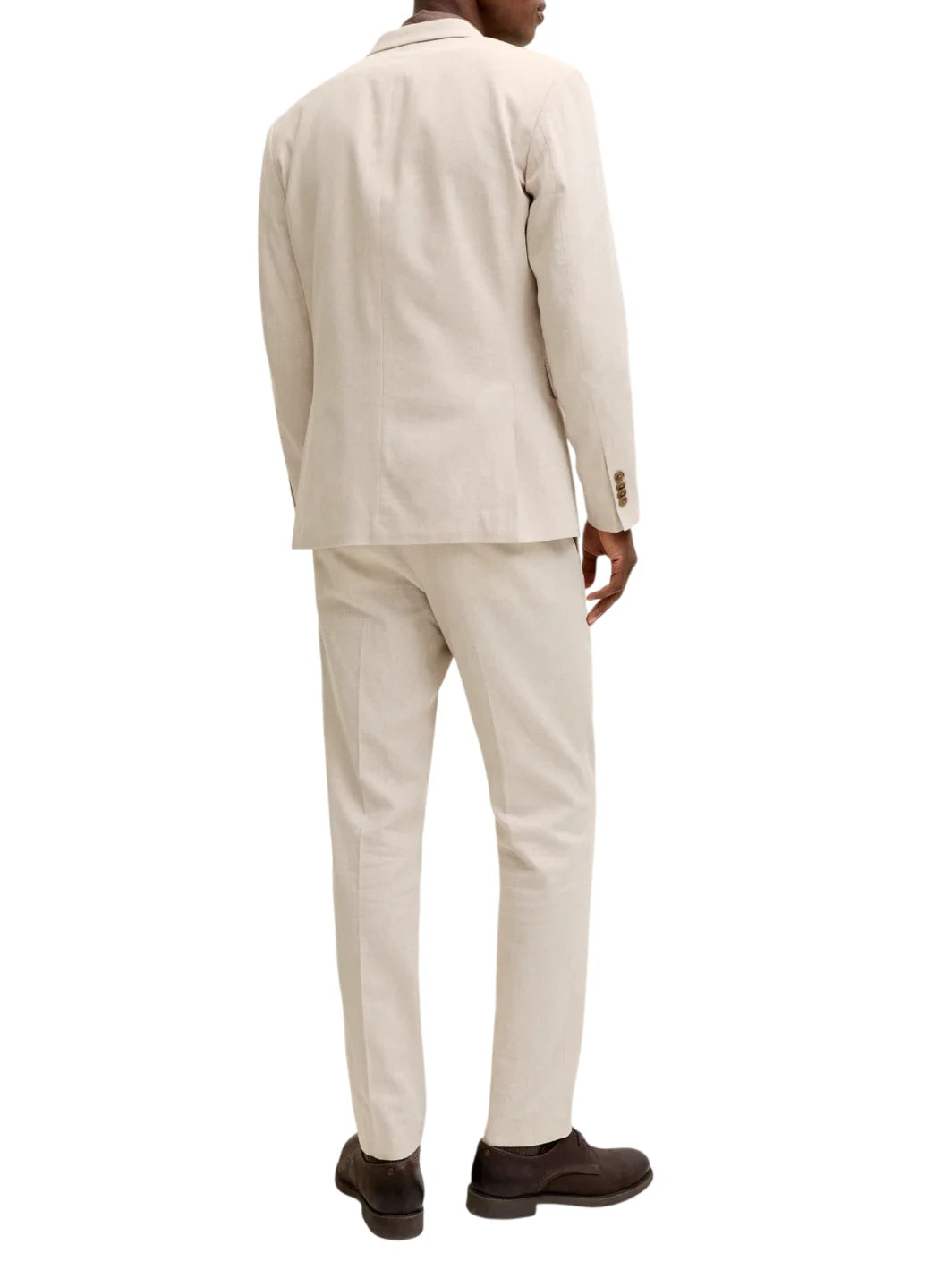Jack&Jones giacca blazer uomo misto lino ecrù