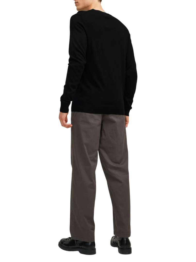 Jack&Jones maglia girocollo in lana nero