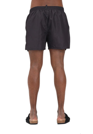 Dsquared2 boxer mare uomo con stampa logo nero