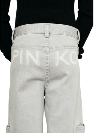 Pinko Kids jeans gamba larga con tasconi lavaggio grigio KFPA038CDS058 D811 PINKO KIDS 