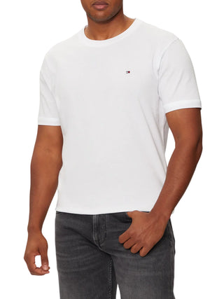 Tommy Hilfiger T-shirt uomo in jersey manica corta bianco UM0UM03362 YBR Tommy Hilfiger beachwear 