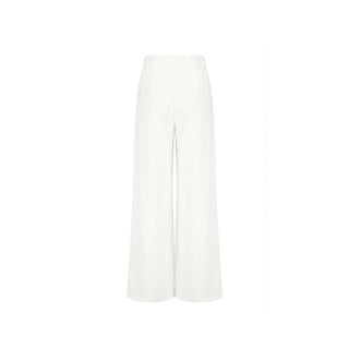 Patrizia Pepe pantaloni bambina gamba larga con pinces panna