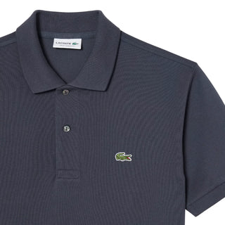 Lacoste polo manica corta 12.12 in piquè grigio scuro