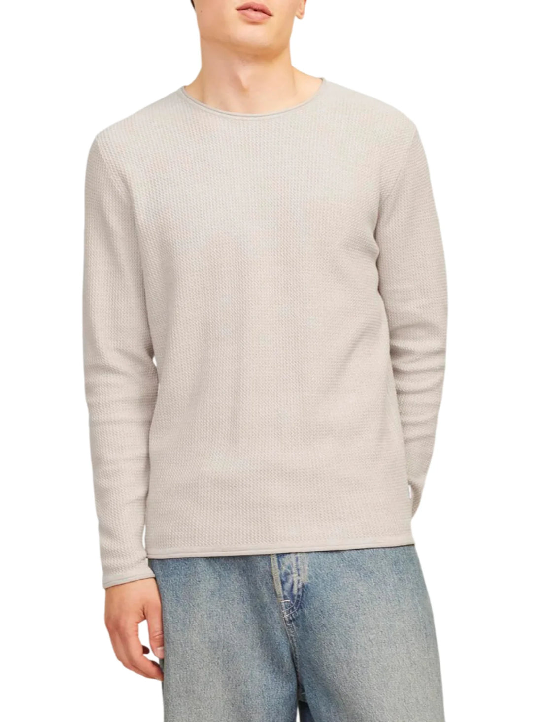 Jack&Jones maglia uomo in cotone ecrù