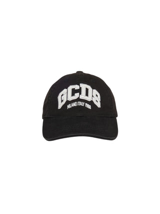 GCDS cappello con visiera unisex bambino con logo nero