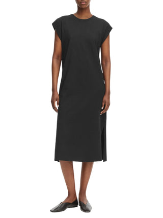 Calvin Klein Jeans abito midi in cotone manica corta nero