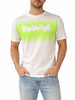 Disclaimer T-shirt uomo manica corta con logo bianco verde lime
