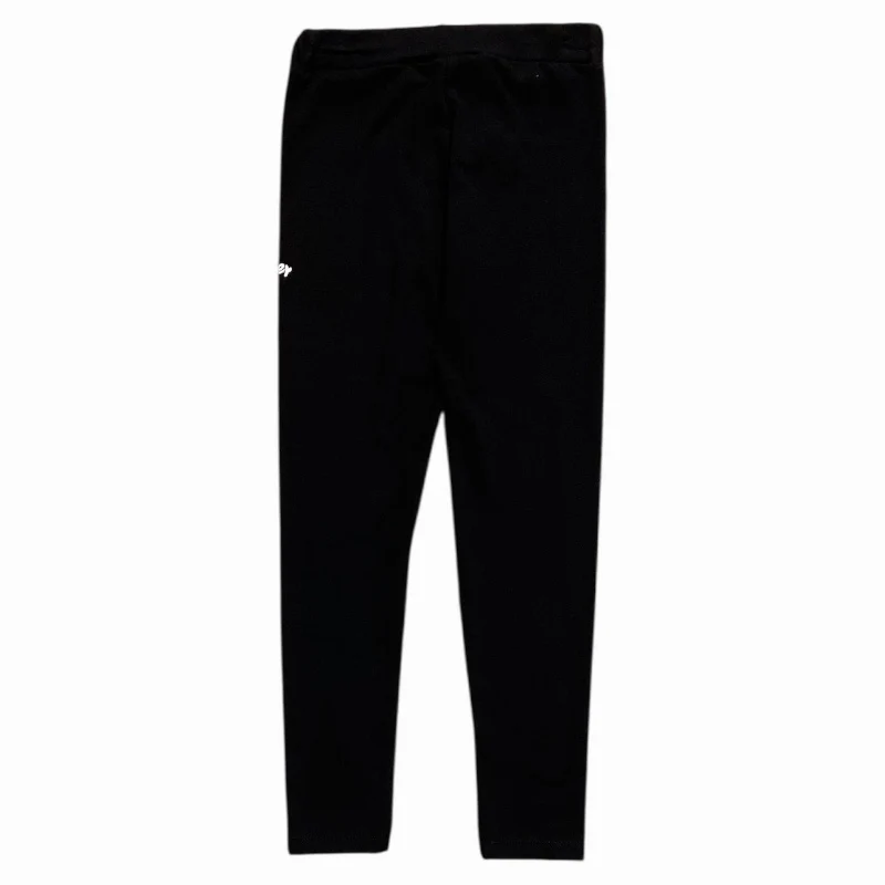 Disclaimer leggings bambina con logo nero