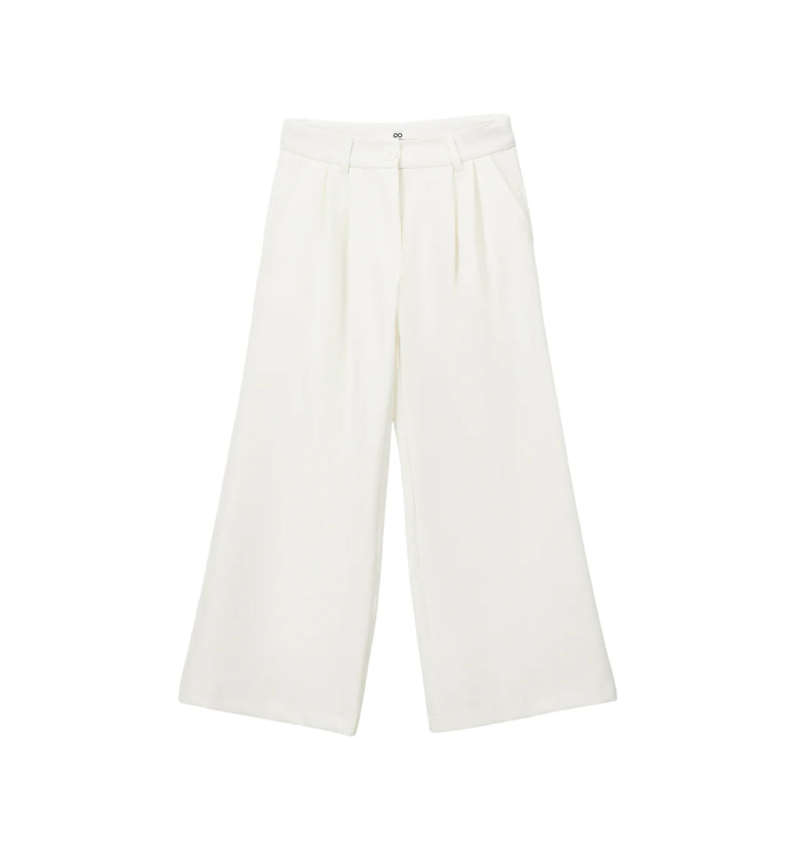 iDo pantaloni palazzo bambina con pinces panna