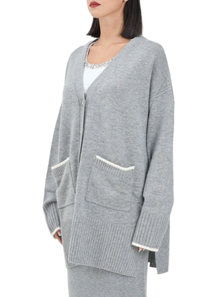 Pinko cardigan Tasmania misto cashmere grigio 105451-A2Q9 II2 PINKO 