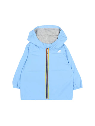 K-Way giubbino antivento neonato con cappuccio celeste