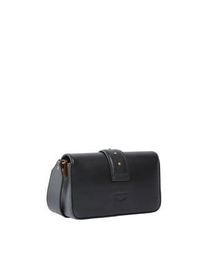 Pinko borsa Love Bag One Mini Slouchy in pelle nero oro