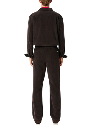 Lacoste pantaloni uomo in velluto a costine marrone HH5120 SKB LACOSTE