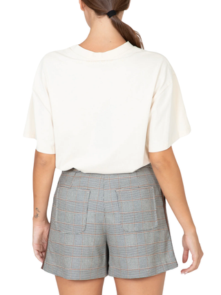 Marc Ellis T-shirt manica corta con patch logo beige MCLM0036 535 MARC ELLIS