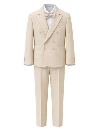 Emanuel Pris completo bambino giacca doppiopetto camicia pantaloni beige