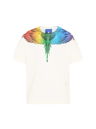 County of Milan T-shirt bambino con stampa iconica panna