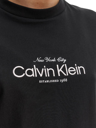 Calvin Klein Jeans T-shirt manica corta donna con logo nero