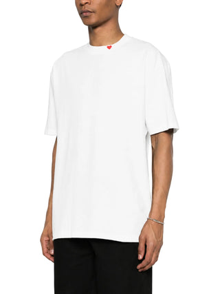 Vision of Super T-shirt manica corta con ricamo Heart panna