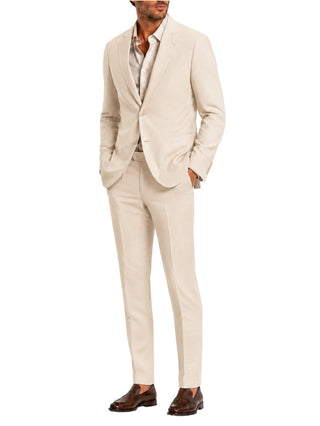 Le Braghe completo uomo monopetto in lino beige AB25-1631 BEIGE Le Braghe