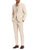 Le Braghe completo uomo monopetto in lino beige