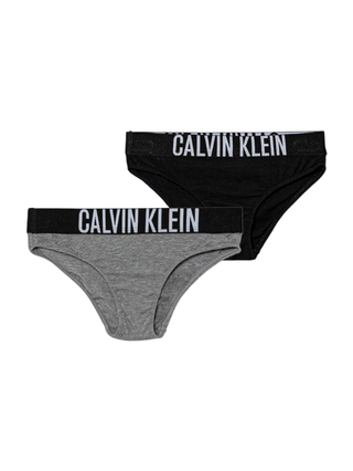 Calvin Klein Underwear set 2 slip bambina grigio nero G80G800729 0SC Calvin Klein Underwear