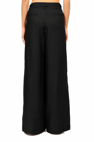 Vicolo pantaloni gamba larga con pinces nero TAB1631 NERO VICOLO