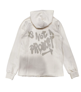 Disclaimer felpa bambino con cappuccio bianco latte 58650 LATTE DISCLAIMER